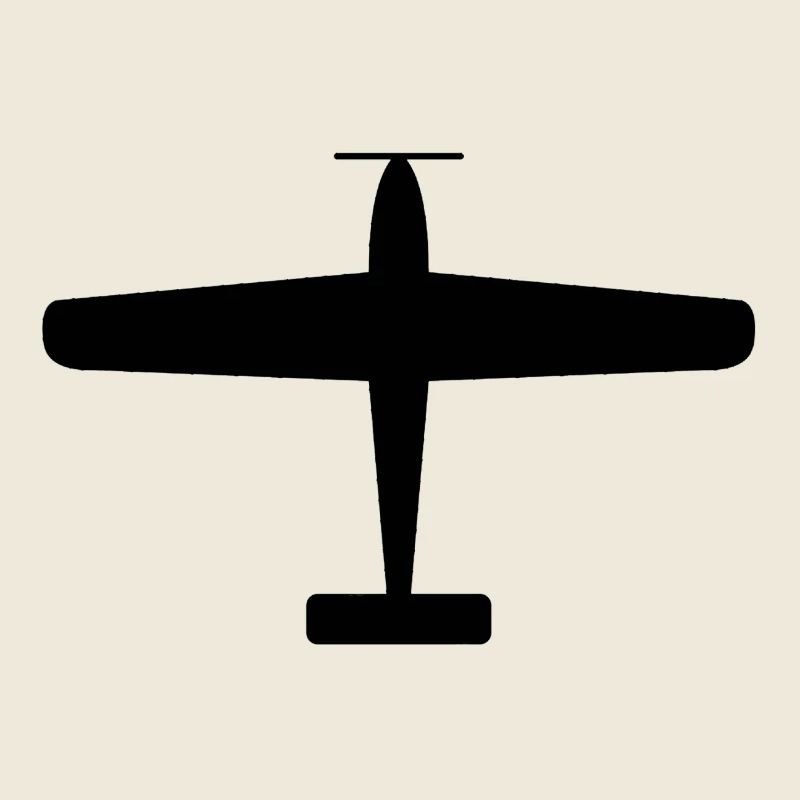 Schwarze Flugzeug-Silhouette