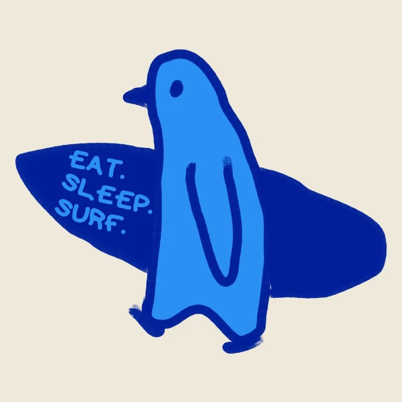 Surfeuse Surfeuse Fille Pingouin Surf