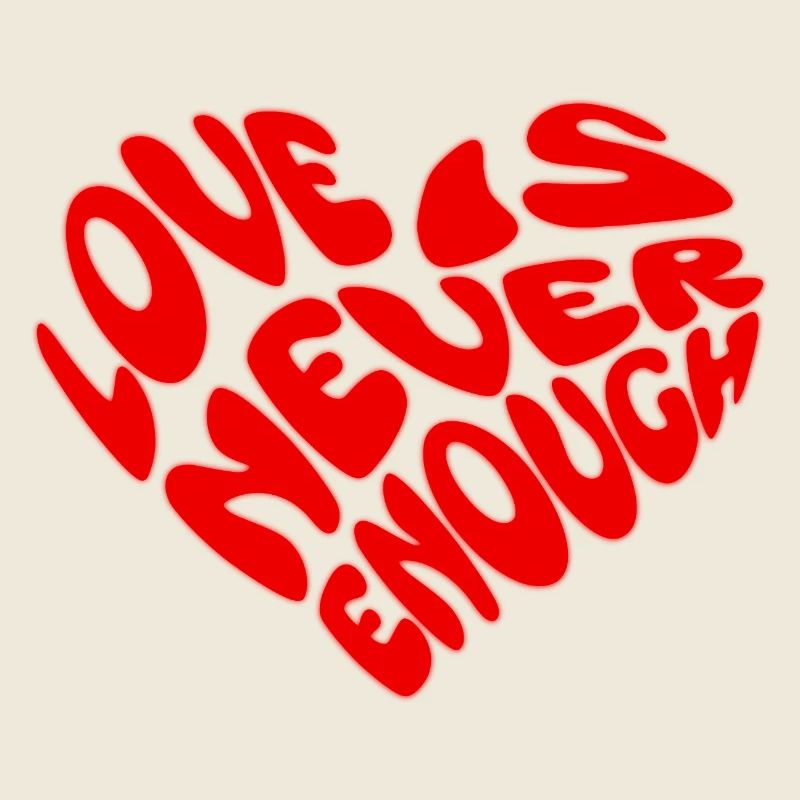 One Love Heart Shape Design