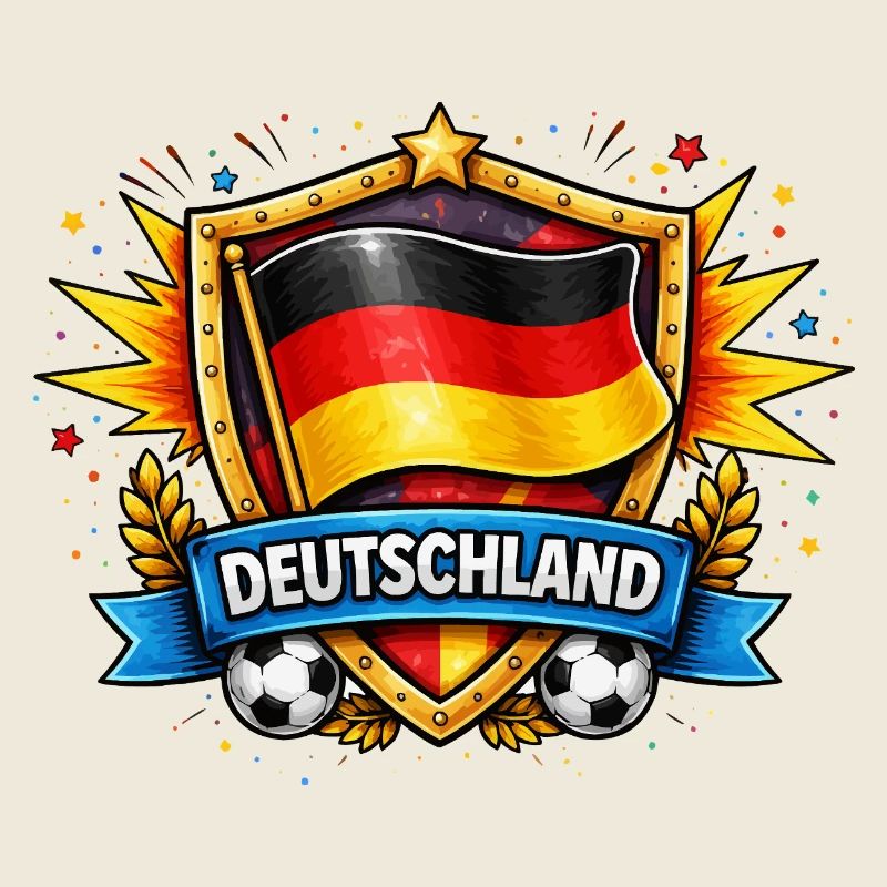 Deutschland Shield Fußball Design