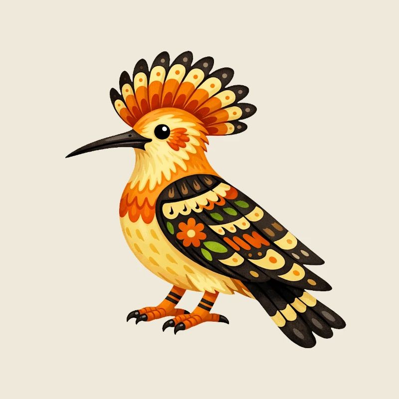 Colorful Dudek in Folk Style