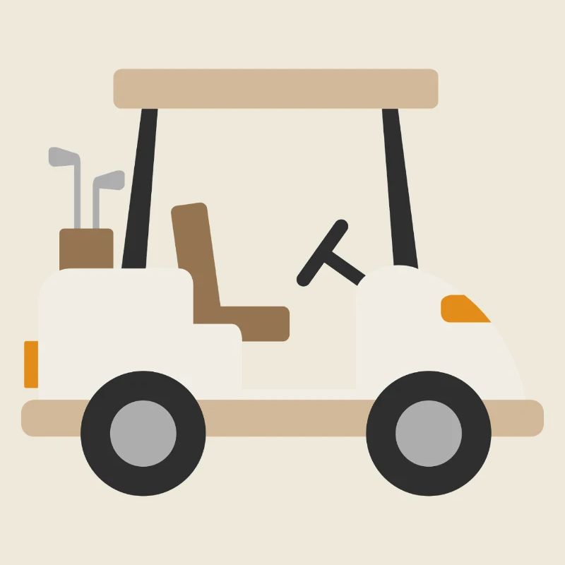 Beige Golfwagen