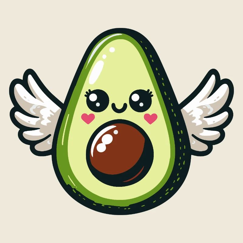 Kawaii Winged Avocado