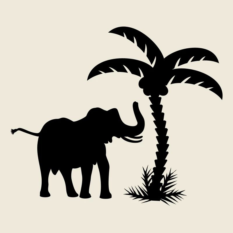 l'éléphant et le palmier / elephant 'n palmtree (