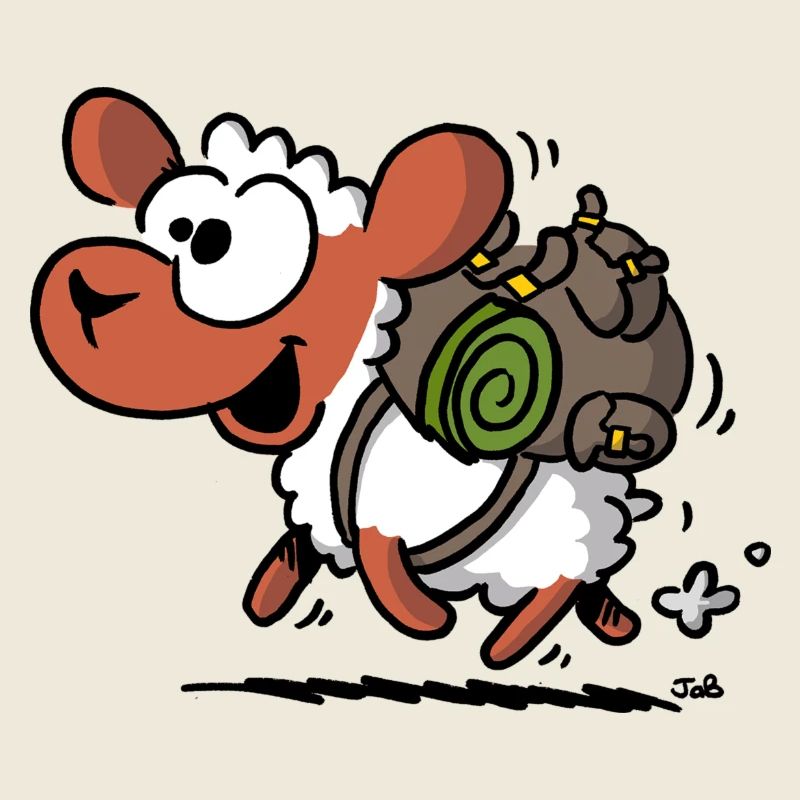 Schaf mit Rucksack