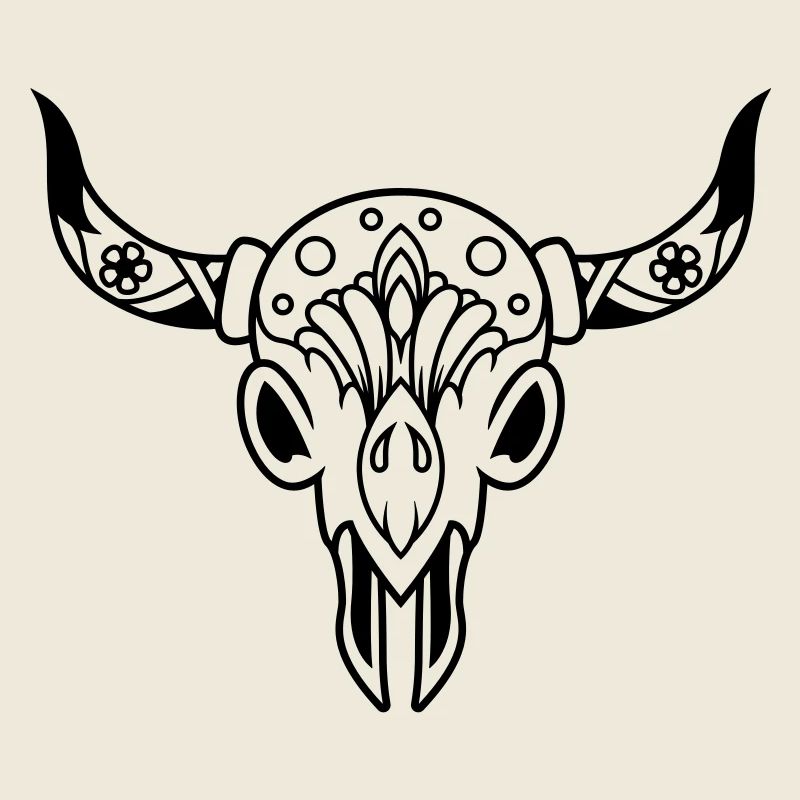 Crâne avec des cornes