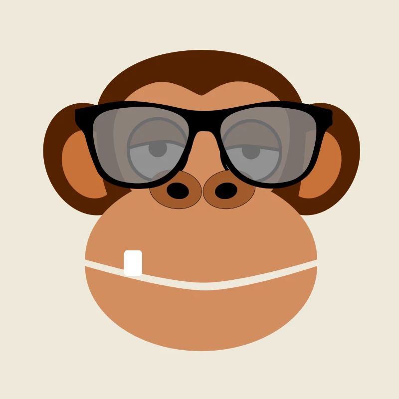 Chilliger singe avec lunettes de soleil Idée cadeau