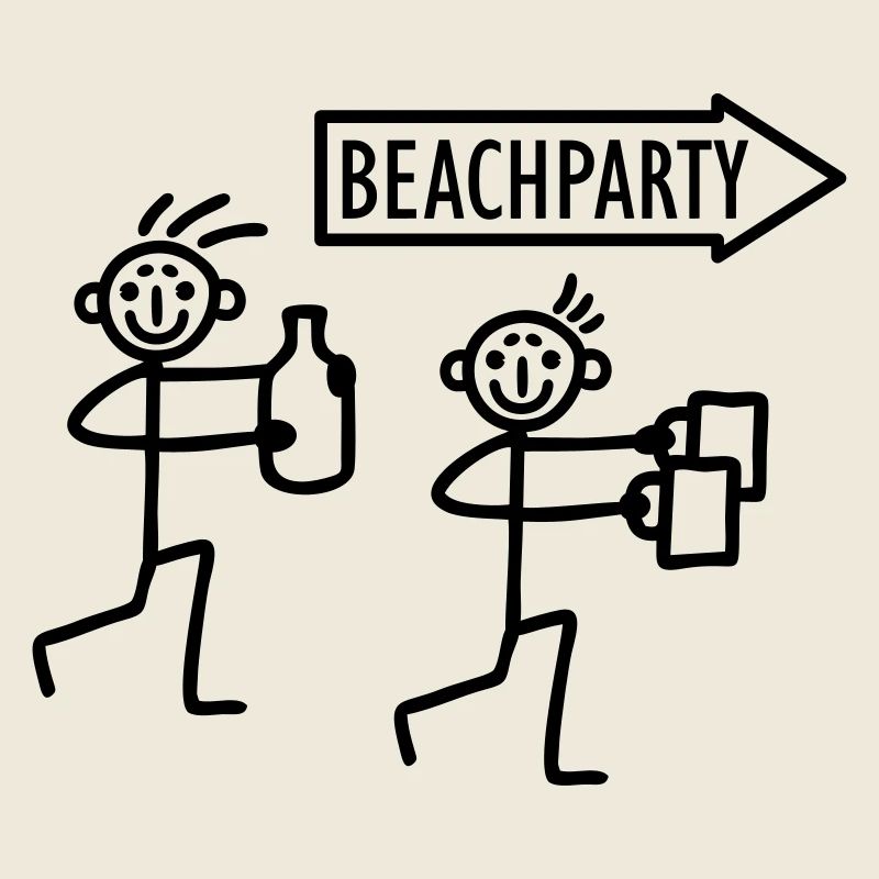 2 Strichmännchen - Beachparty