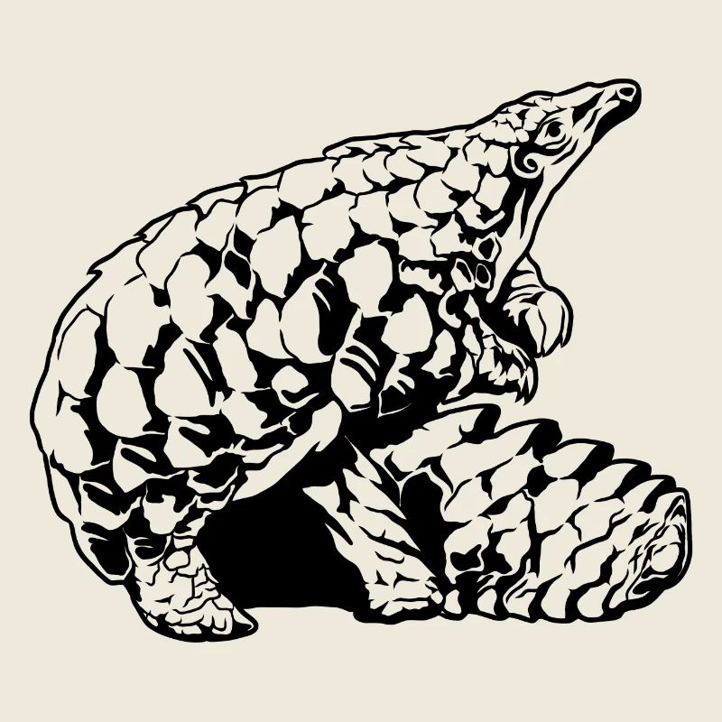 Cool Pangolin Sketch Graphic Wildlife Creature