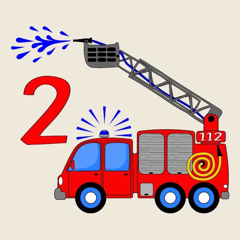 Feuerwehrfahrzeug 2 Geburtstag Kinder
