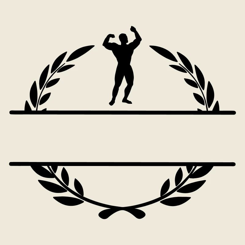 Bodybuilder im Lorbeerkranz