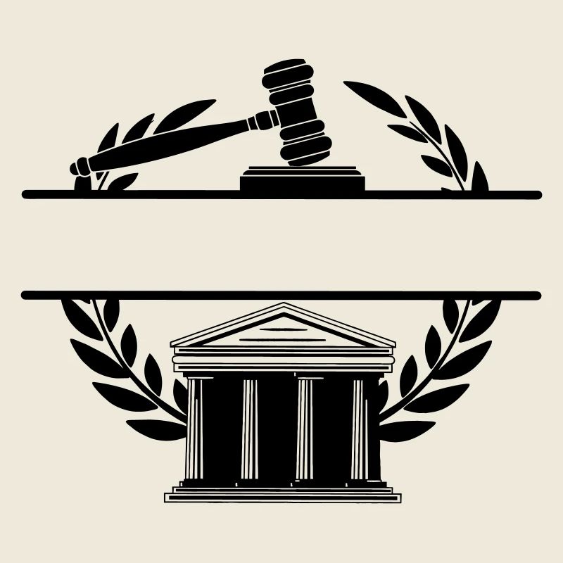 Palais de justice monogramme d’avocat