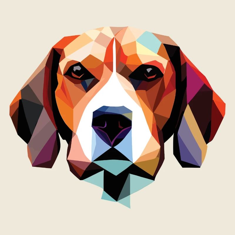 Polygone de chien beagle