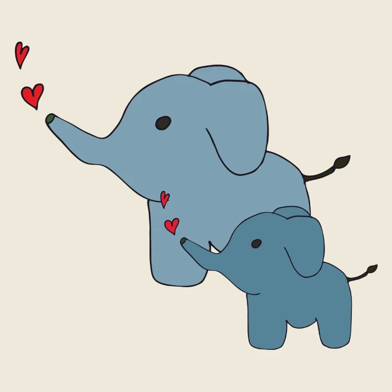 Éléphant grand et petit