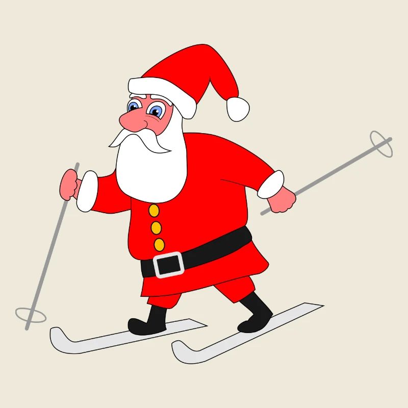Père Noël à skis