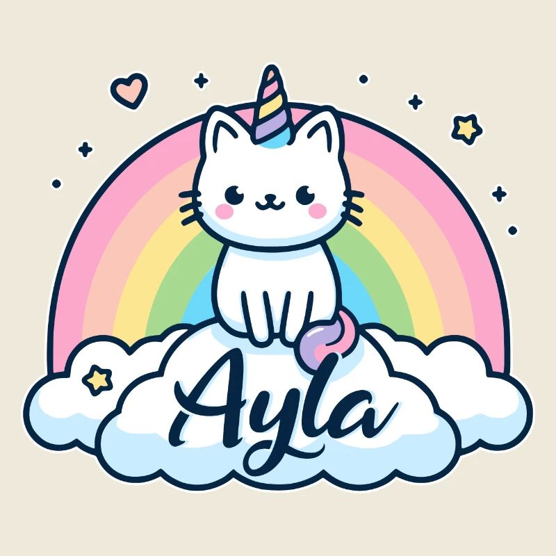 Ayla Nom Prénom Licorne chat