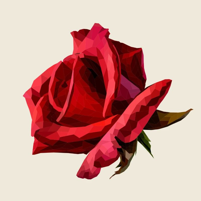 Red Rose Polyart