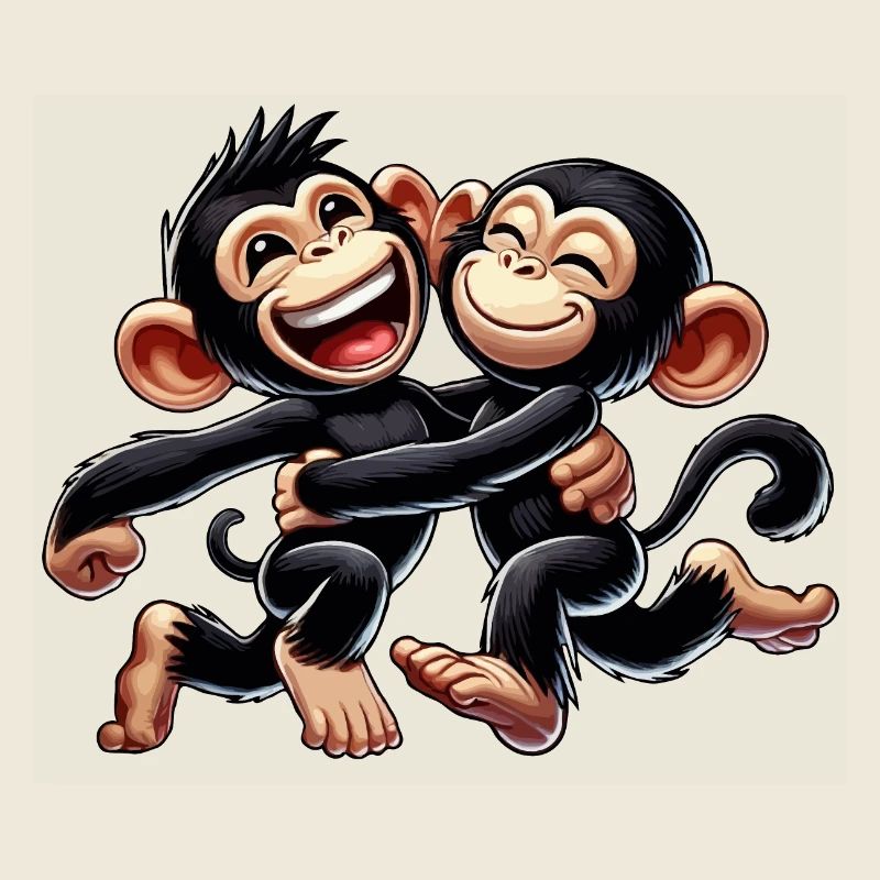 Couple de chimpanzés