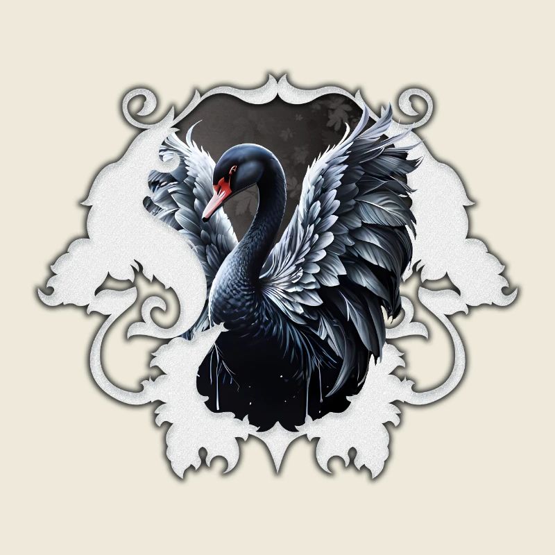 Im Schatten der Eleganz: Ein schwarzer Schwan.