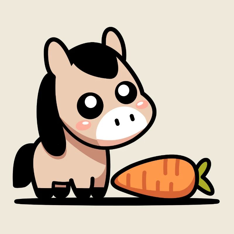 Pferdchen mit Karotte