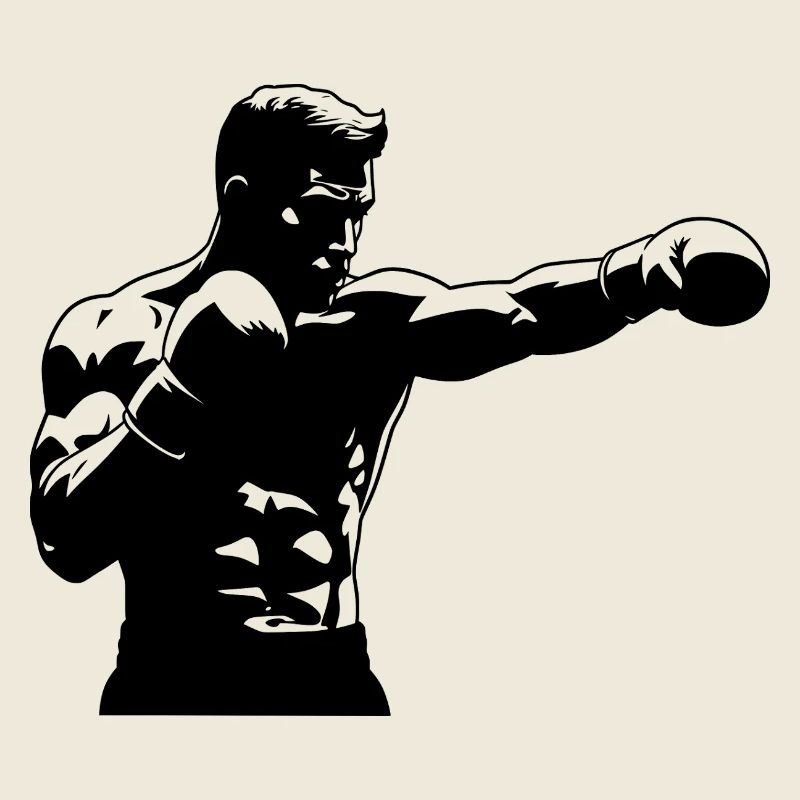 Boxer mit Faustschlag