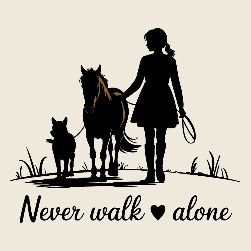 Never Walk Alone – Pferd, Mädchen & Hund