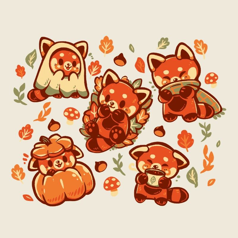 Panda roux Automne