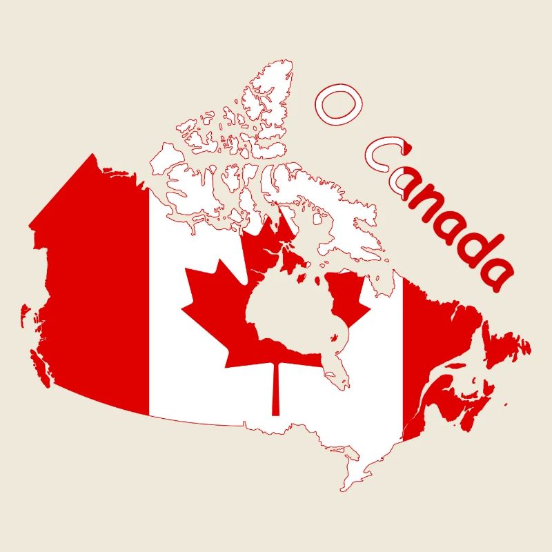 Ô Drapeau du Canada Silhouette