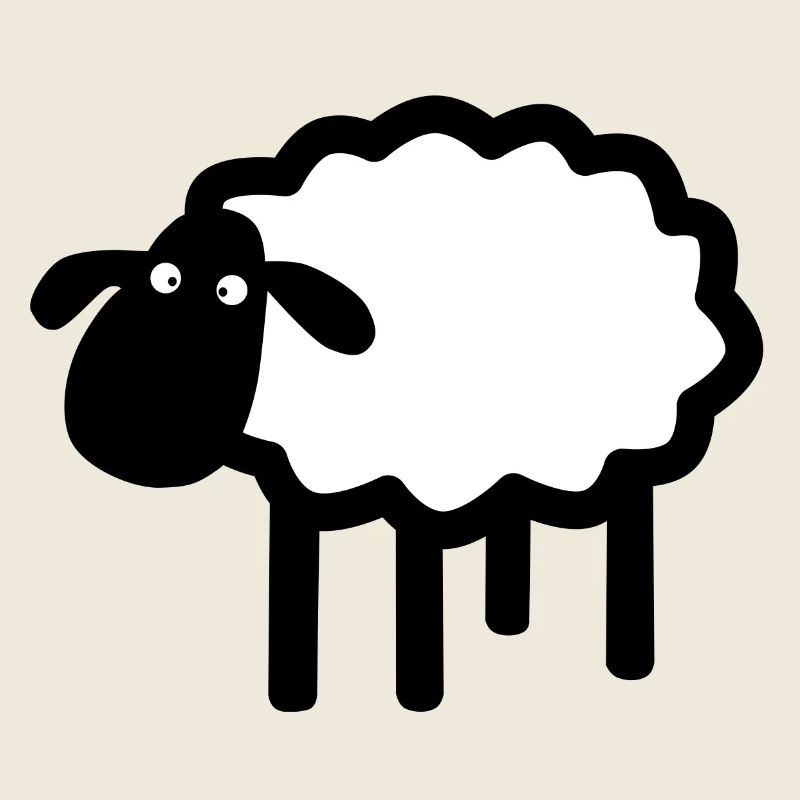 Weiße Schaf-Silhouette