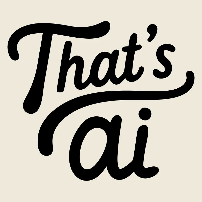 "That's AI" Handwritten Typography