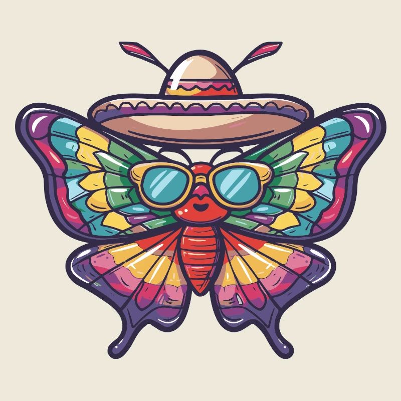 Sombrero drôle papillon