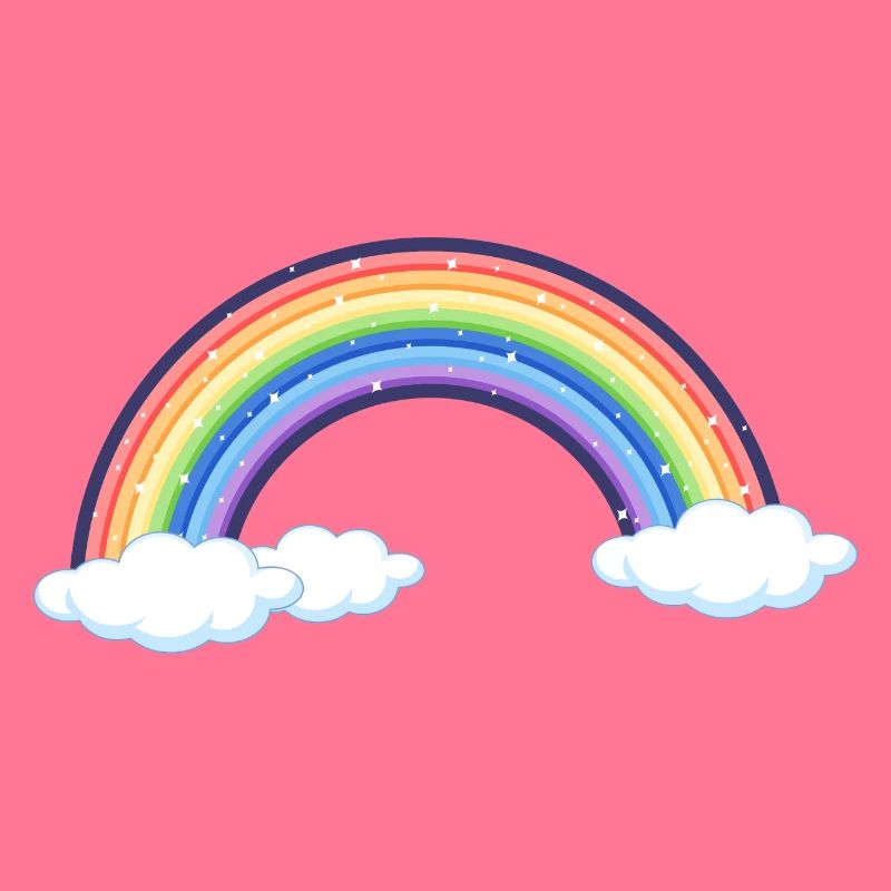 Vibrant Rainbow Over Clouds