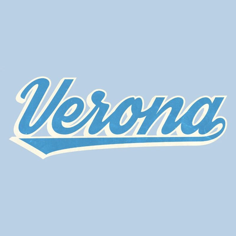 Verona Blau Script Logo