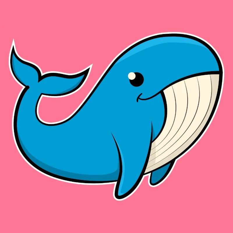 Image joyeuse d’une baleine bleue