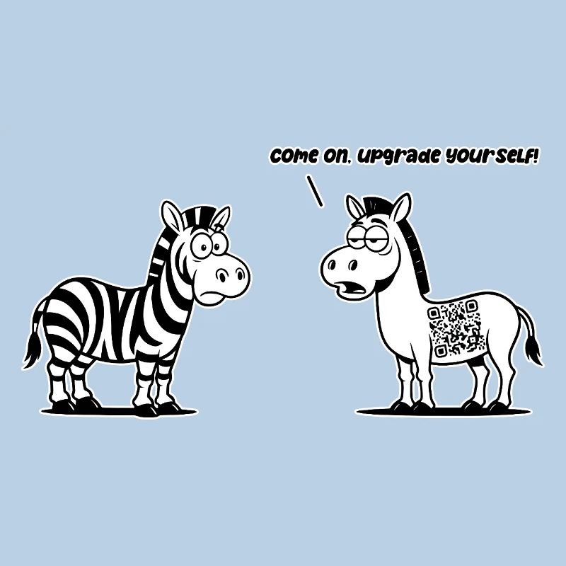 Funny Zebra with QR Code Upgrade