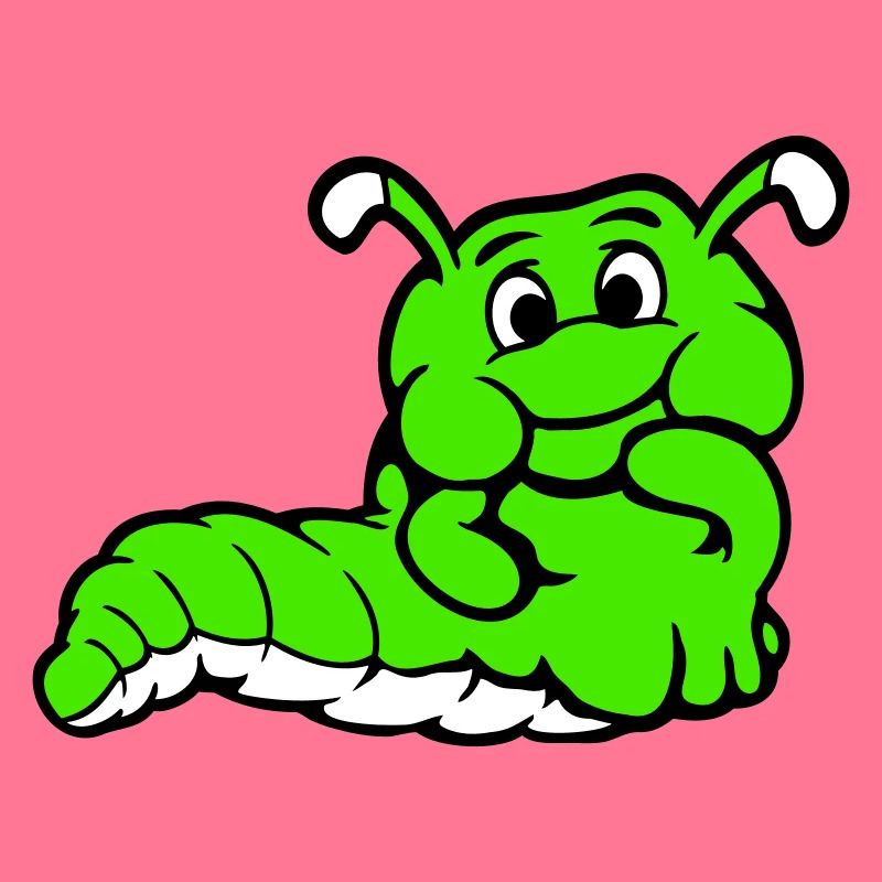 Caterpillar Worm Shy Friendly Curious Looking