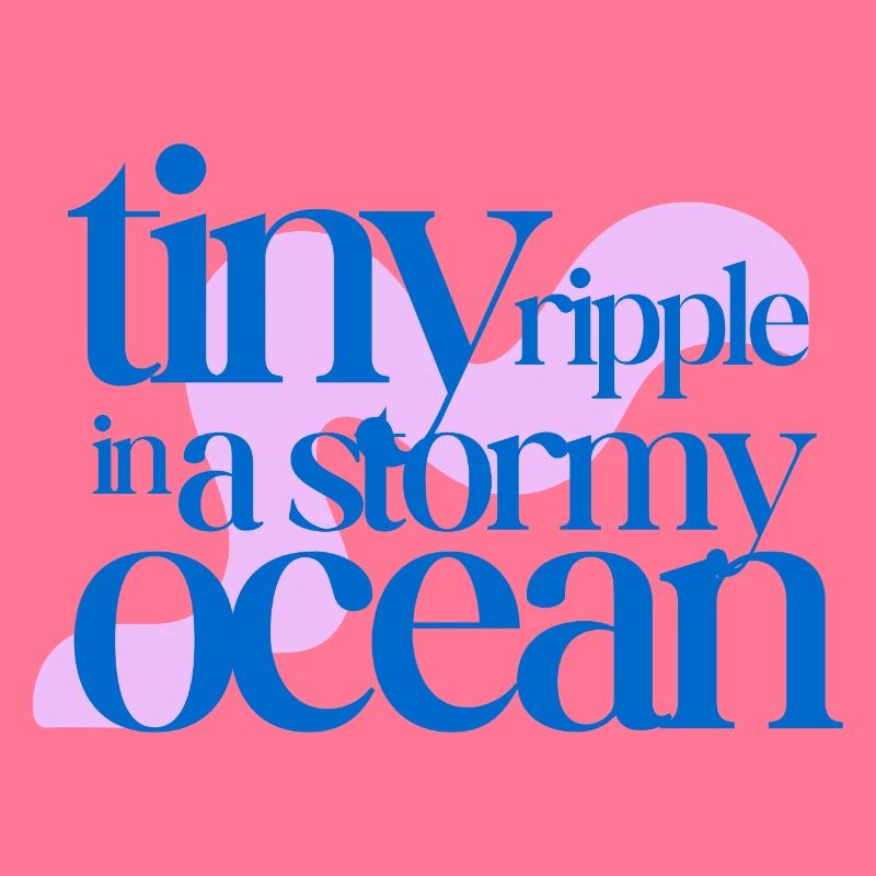 Tiny ripple in a stormy ocean (rosè background)