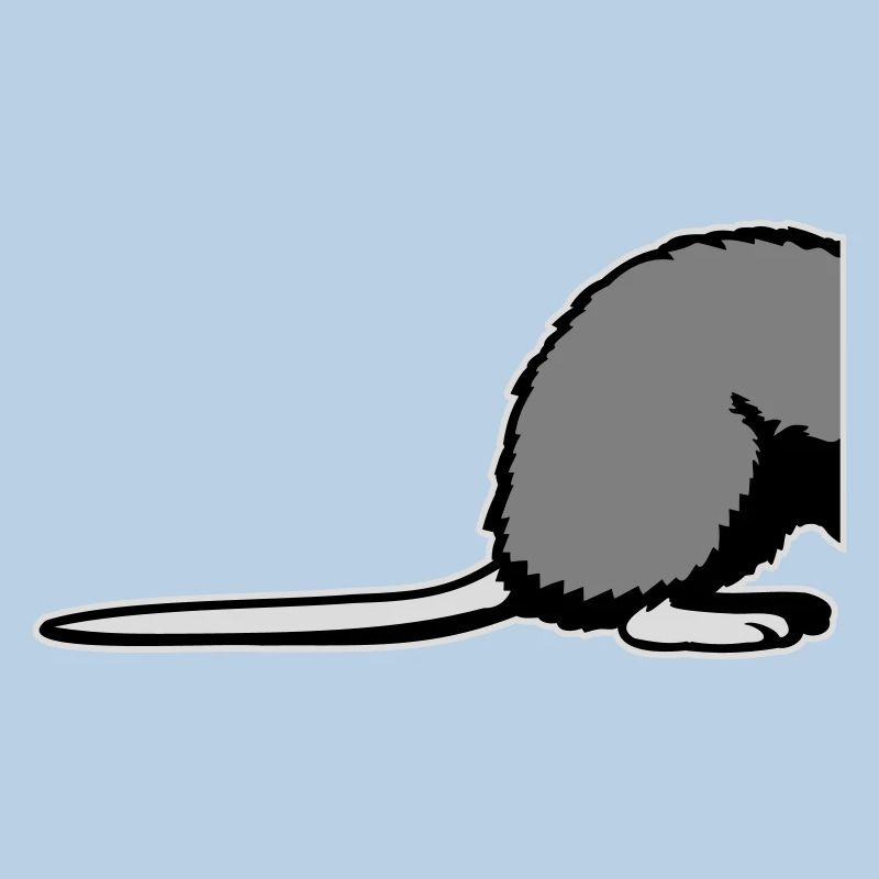 Rat Derrière Semi-drôle Animal rongeur à queue drôle