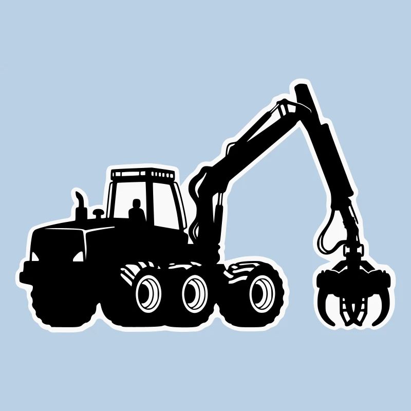 Silhouette de moissonneuse