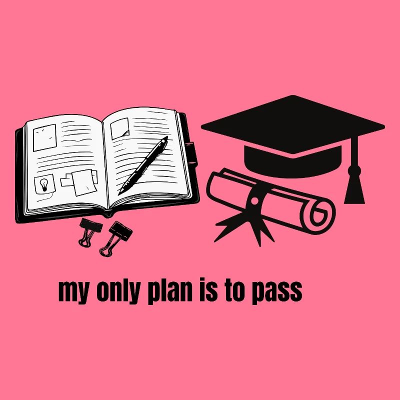 My Only Plan Is To Pass - Motivational Student Gra