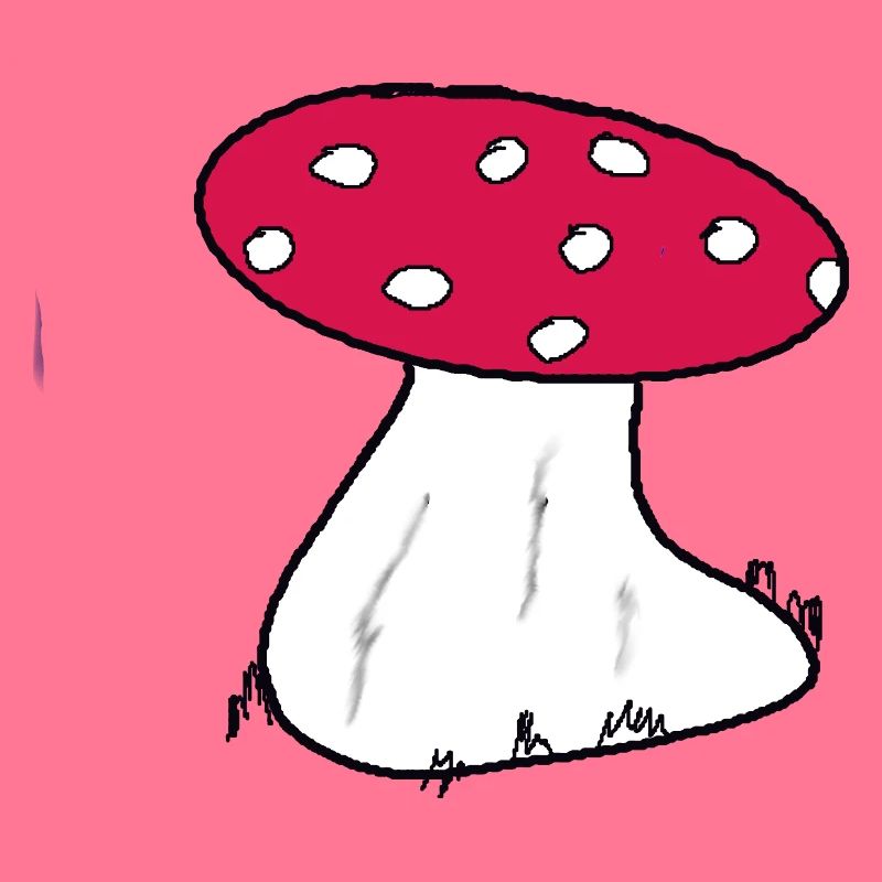 Motif de dessin animé Red Toadstool