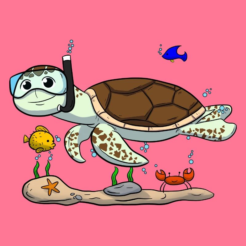 Scuba Diving Turtle Fish Diving I Gift