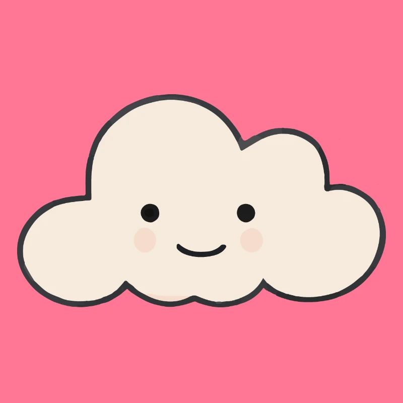 Sweet cloud with face Sweet cloud vector