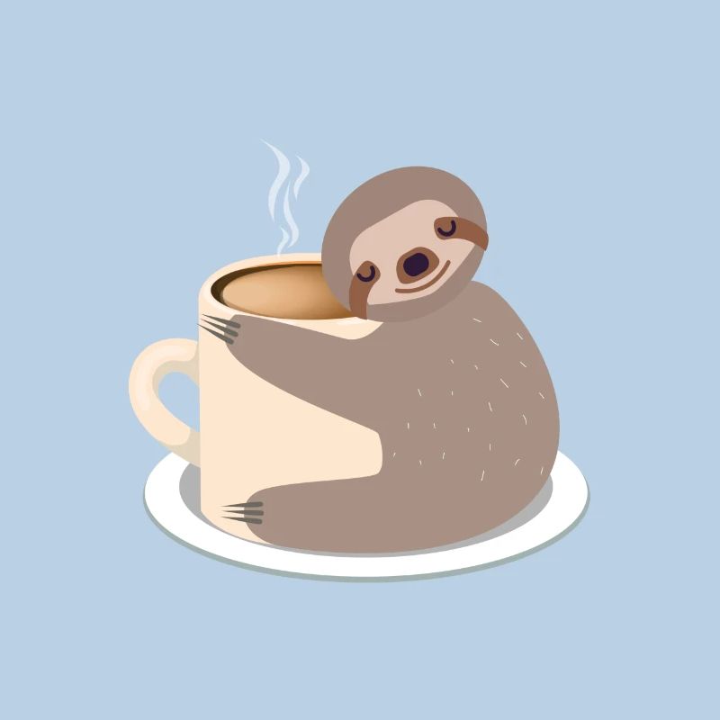 Sloth sweet coffee / cocoa cup Hot gift idea