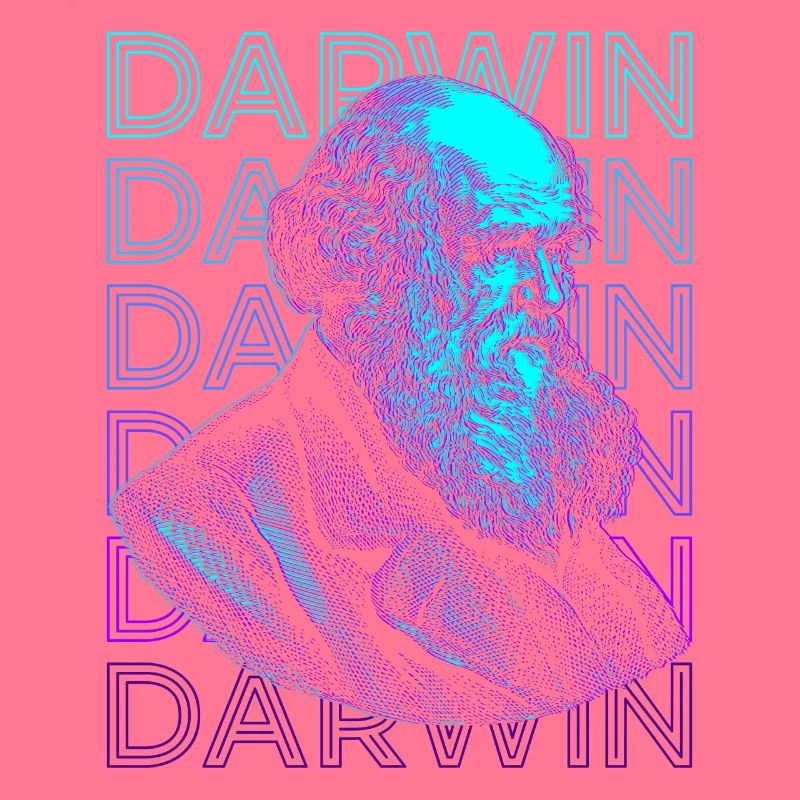 Charles Darwin Evolutionstheorie Retro Geschenk