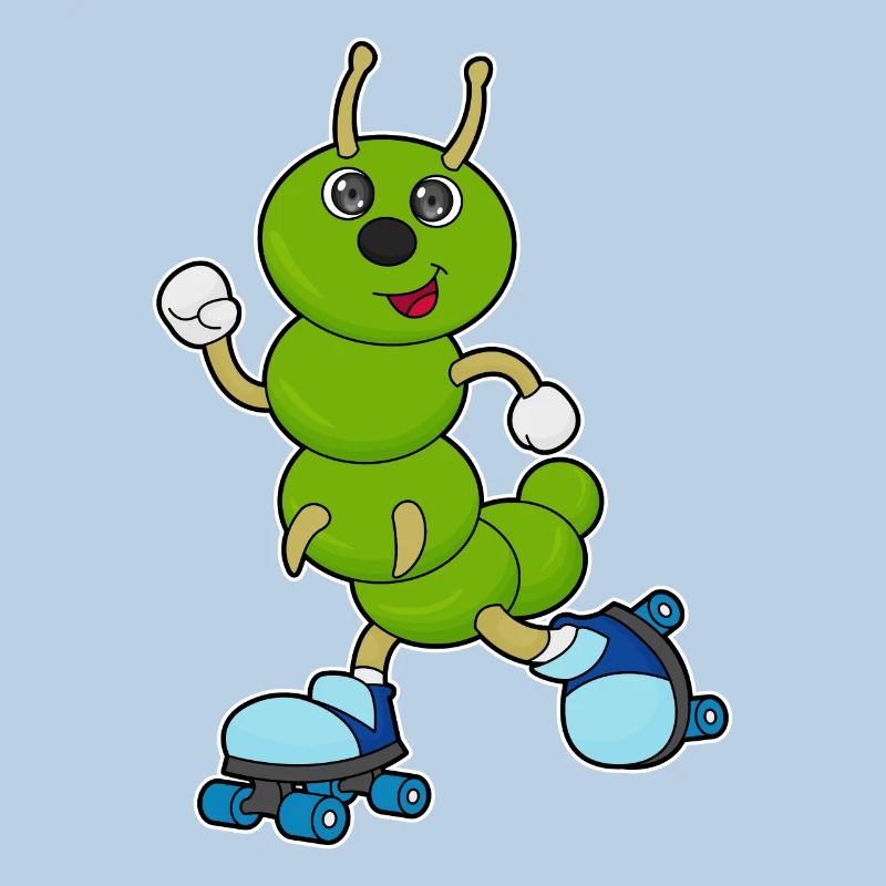 Caterpillar in inline skating with roller skates