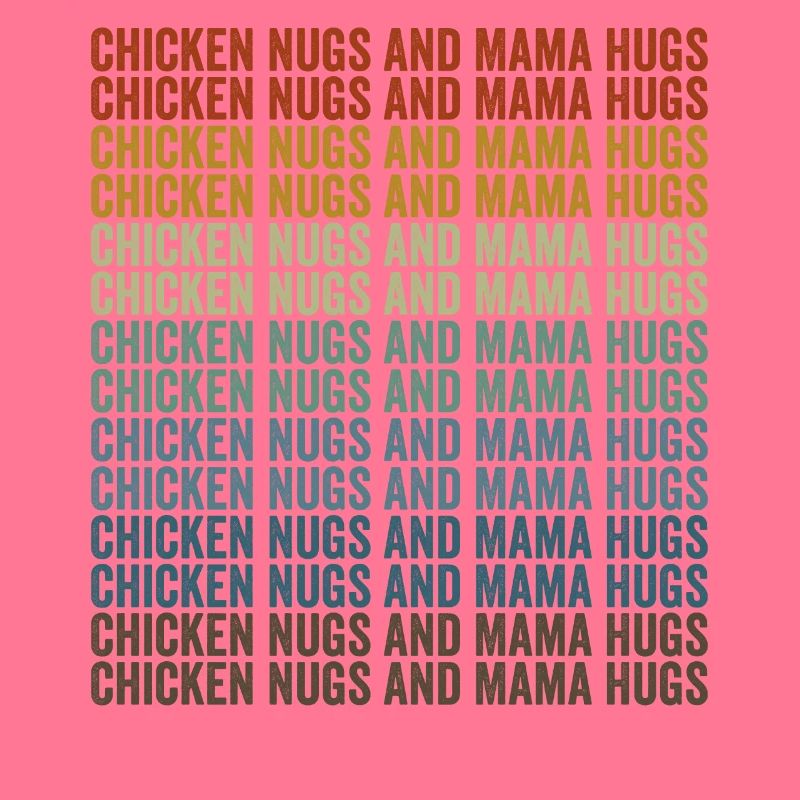 Pouges de poulet et maman embrasse les pépites de poulet maman