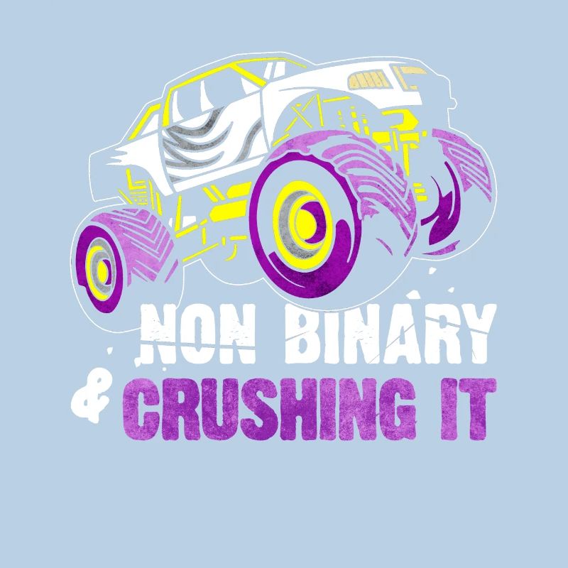 Non-Binary Pride Flag Monster Truck