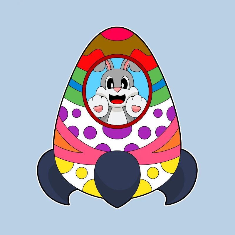 Fusée d’oeuf de Pâques lapin