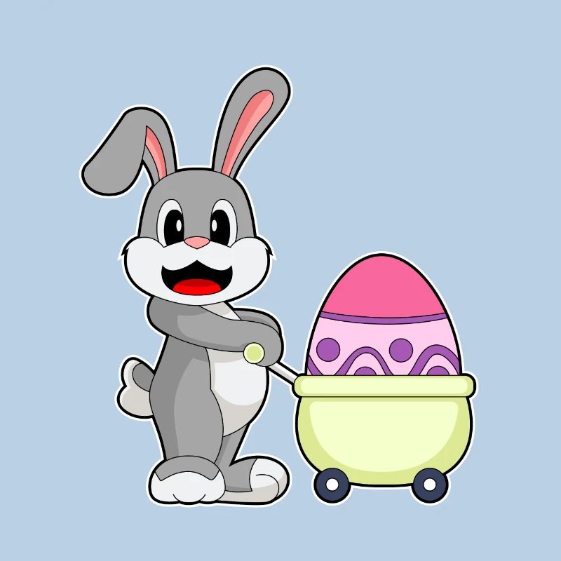 Bunny Easter Easter Egg Shopping